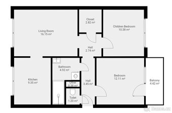 Prodej bytu 3+1 67 m² Hlavní, Otrokovice - 7