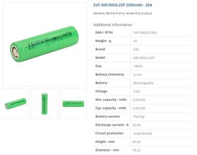 Baterie EVE 18V 5Ah, BL1850b pro Makitu,vlastní výroba - 7