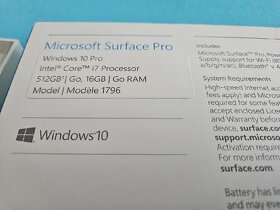 Microsoft surface PRO 5 i7, 16GB RAM, 512GB SSD - 7