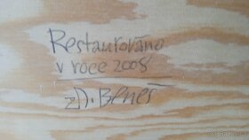 Prodám starý obraz- olej, zámecký - 7