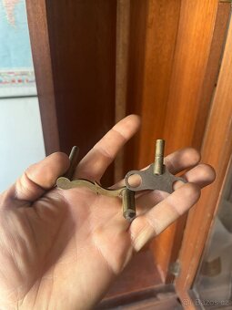 Starožitné závažové hodiny funkční - 7