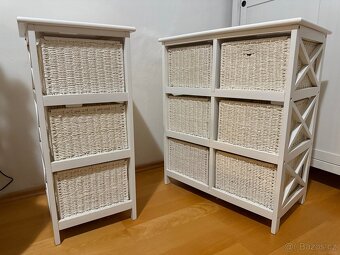 2 bílé komody vhodné do koupelny, obýváku, dětského pokoje - 7