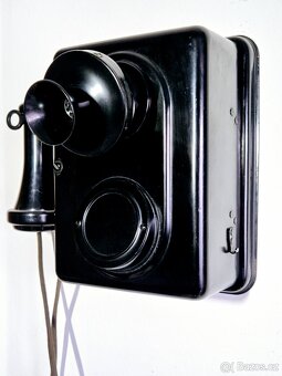 Starožitný nástěnný telefon Kellogg, USA 1910 - 7