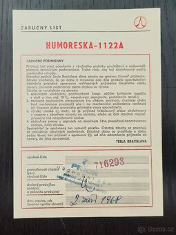 Gramorádio TESLA HUMORESKA 1122A – funkční klenot z 60. let - 7