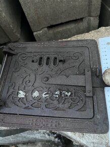 Litinová kamnová dvířka Jedna se o 5 kusů viz foto - 7