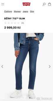 Levi's dámské slim džíny vel. M - 7