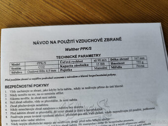 [REZERVACE] Vzduchová pistole Umarex Walther PPK/S 4,5mm - 7