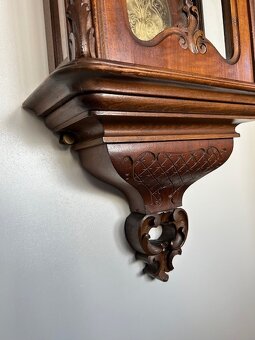 Třízávažové hodiny vídeňské baroko Gustav Becker. - 7