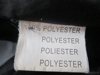 Kabát černo bílý s páskem, vel. M/L, polyester - 7