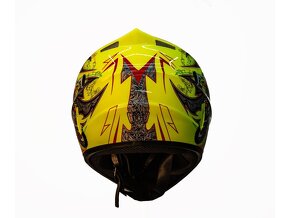Dětská motocross helma Mejia - Žlutá - 7