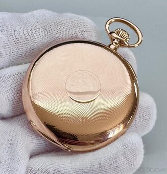 VZÁCNÉ 14K ZLATÉ PÁNSKÉ KAPESNÍ HODINKY IWC SCHAFFHAUSEN - 7