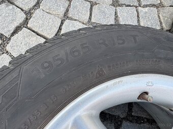 Alu Peugeot 4x108 r15 zimni pneu 195/65 r15 Barum - 7