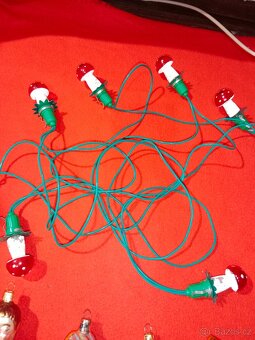 Retro vánoční světýlka + ozdoby - vše Mochomůrky - 7