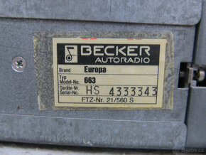 BECKER EUROPA cassette 663 autorádio Mercedes BMW - 7