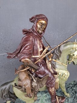 Velká starožitná bronzová socha - 7