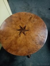 starožitný stolek s parožím - 7