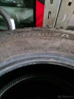 Prodám letní pneumatiky Bridgestone 215/60 R16 - 7