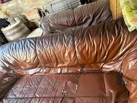 Kožené gauče kožený gauč 2x menší a větší - 7