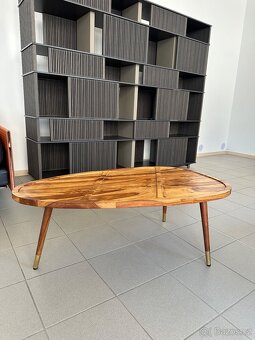 Hnědý set sheeshamových konferenčních stolků DUTCHBONE Sham - 7