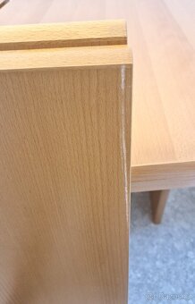 Nový rozkládací stůl buk 93x152+3x45 cm - 7