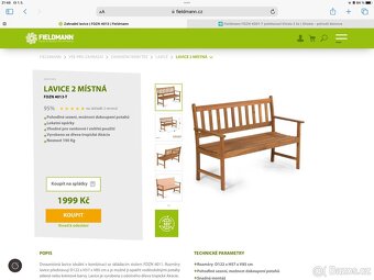 Fieldmann křesla a lavice nový zahradní nábytek - 7