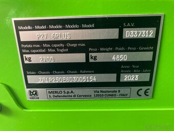Teleskopický manipulátor MERLO P27.6 PLUS - 7