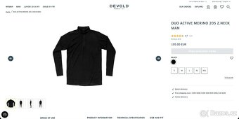 Rolák Devold Duo Active Merino 205 Zip Neck Man M Blue - 7