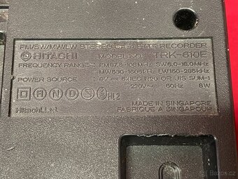 rádio staré rádio magnetofon hitachi kazeťák retro audio - 7