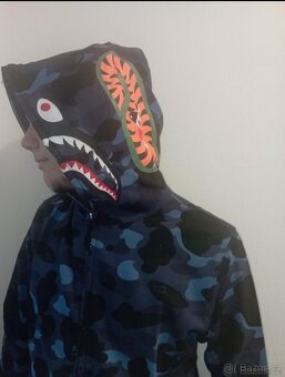 Modrá mikina bape hoodie - 7