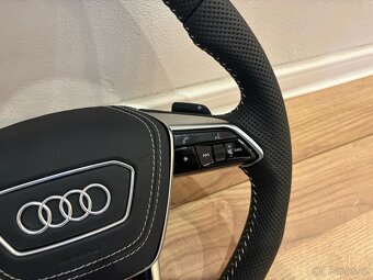 AUDI VOLANT kozeny zkoseny perforovana koža - 7