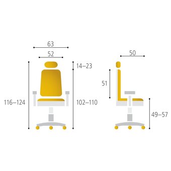Kancelářská židle Saturn PC 8776,- ZÁRUKA, ZÁNOVNÍ - 7