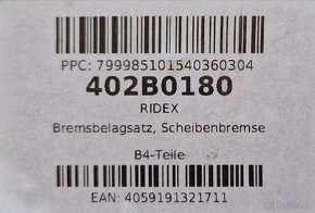 Nové brzdové destičky Ridex pro Subaru - 7