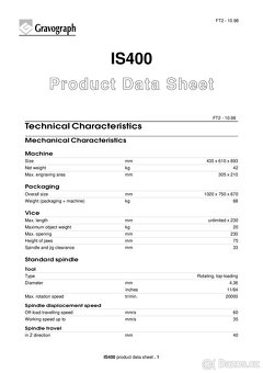 Gravírovací stroj Gravograph IS400 s rotačním adaptérem - 7
