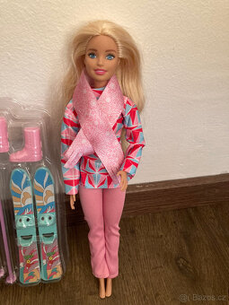 stan + camping výbava pro panenku barbie, lyže - 7
