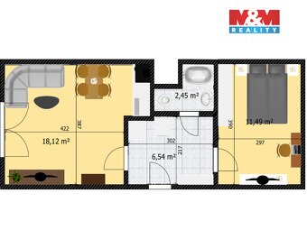 Prodej bytu 2+kk, 42 m², Děčín, ul. Závodní - 7