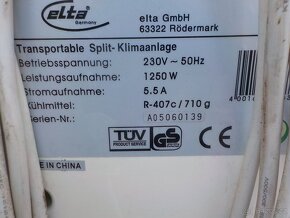 Mobilní klimatizace s venkovní jednotkou+čistička vzduchu - 7