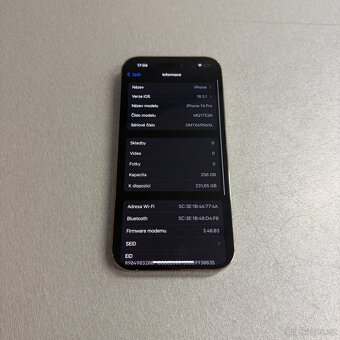 iPhone 14 Pro 256GB gold, jako nový, rok záruka - 7