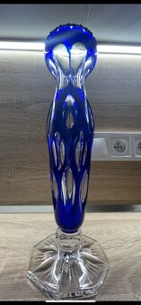 Krásná váza Bohemia crystal 30 Cm top stav - 7