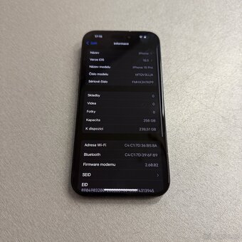 iPhone 15 Pro 256GB blue titan, pěkný stav, rok záruka - 7