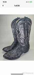 KOVBOJSKÉ BOTY 44 PRAVÝ ALIGÁTOR - 7