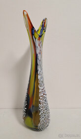 Luxusná umelecká váza z hútneho skla - 7