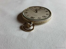 Zlaté 14K starožitné kapesní hodinky ORATOR - 7