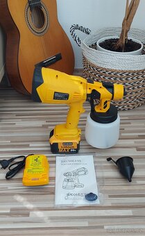 Aku stříkací pistole,pro baterie DeWALT 18-20V, nová. - 7