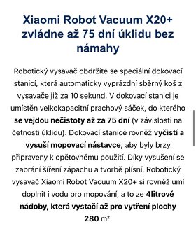 Robotický vysavač - Xiaomi robot vacuum X20+ - 7