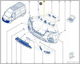 Sada držáků nárazníku a světel Renault Master od 2019 - 7