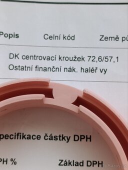 4ks vymezovacích kroužků na kola 72,6/57,1 Nové s fakturou - 7