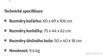 Kočárek pro psy (Nový) - 7
