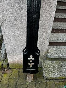 starožitný litinový kříž 190cm - 7