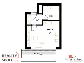 Pronájem, byty/1+kk, 44 m2, Železná 3061/10, Jižní Předměstí - 7