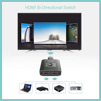 Obousměrný HDMI splitter Techole pro dva zdroje signálu - 7